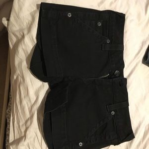 True Religion Black Cuffed Shorts